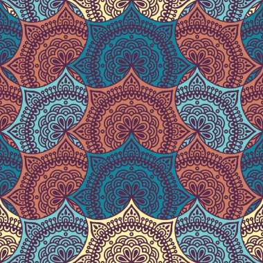 etnik çiçek seamless modeli