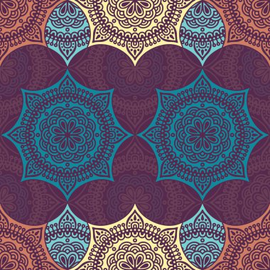 etnik çiçek seamless modeli