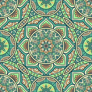 etnik çiçek seamless modeli