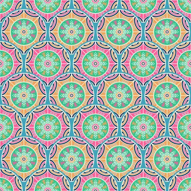 etnik çiçek seamless modeli