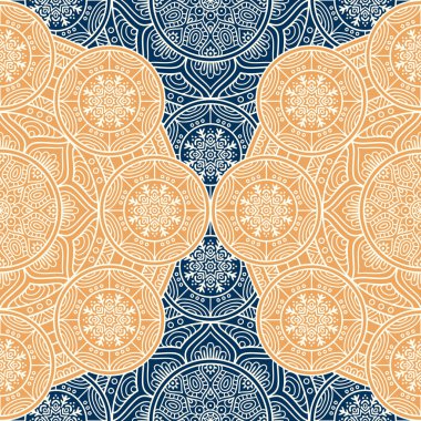 etnik çiçek seamless modeli