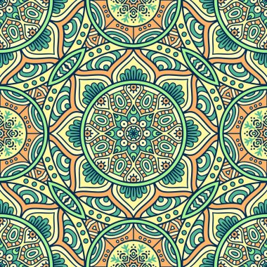 etnik çiçek seamless modeli