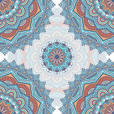 etnik çiçek seamless modeli