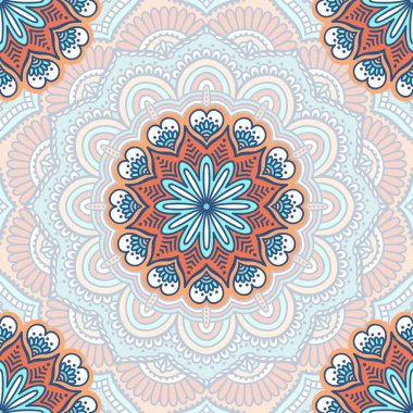 etnik çiçek seamless modeli