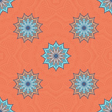 etnik çiçek seamless modeli