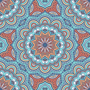 etnik çiçek seamless modeli