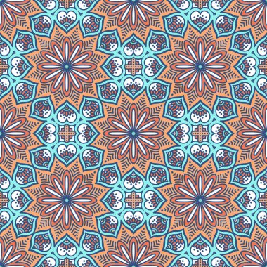 etnik çiçek seamless modeli