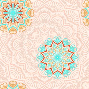 etnik çiçek seamless modeli