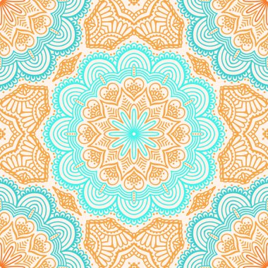 etnik çiçek seamless modeli