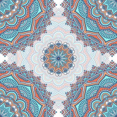 etnik çiçek seamless modeli