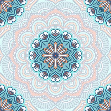 etnik çiçek seamless modeli