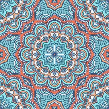 etnik çiçek seamless modeli