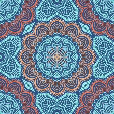 etnik çiçek seamless modeli