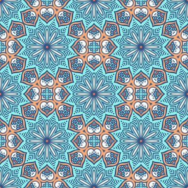 etnik çiçek seamless modeli