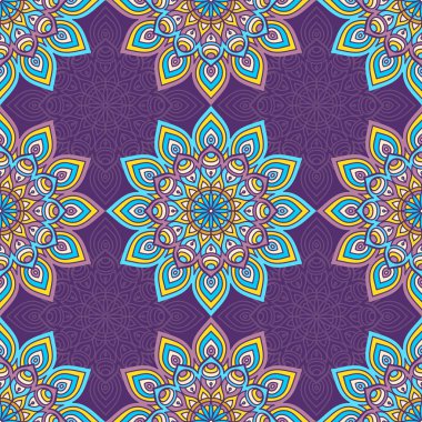 etnik çiçek seamless modeli