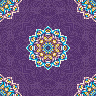 etnik çiçek seamless modeli