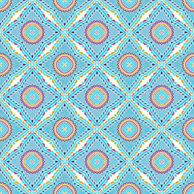 etnik çiçek seamless modeli