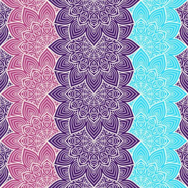 etnik çiçek seamless modeli