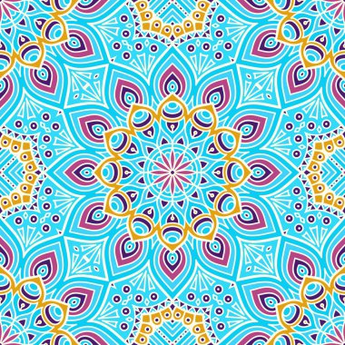 etnik çiçek seamless modeli