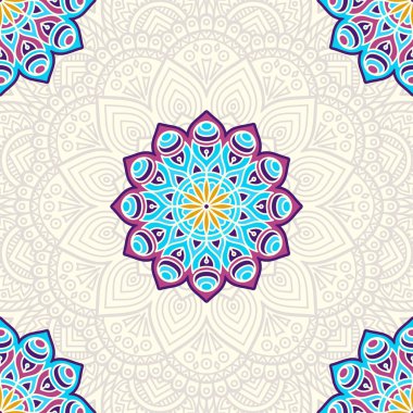 etnik çiçek seamless modeli