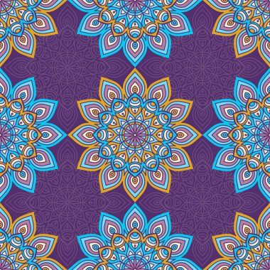 etnik çiçek seamless modeli