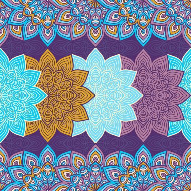 etnik çiçek seamless modeli