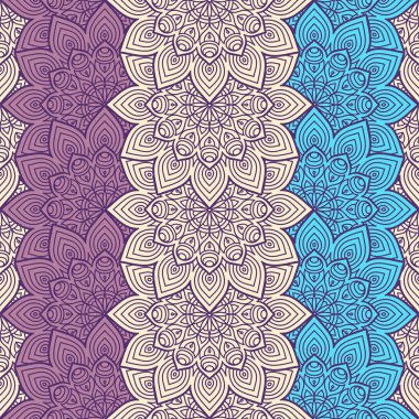 etnik çiçek seamless modeli