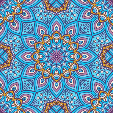 etnik çiçek seamless modeli