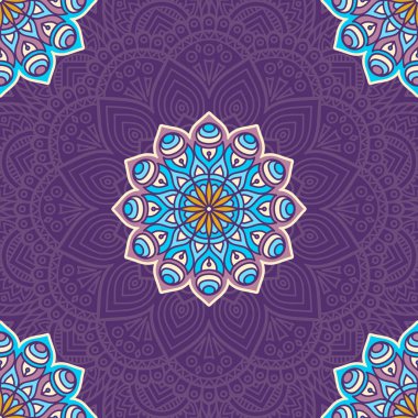 etnik çiçek seamless modeli