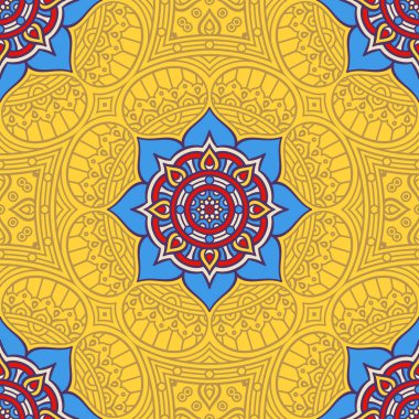 etnik çiçek seamless modeli