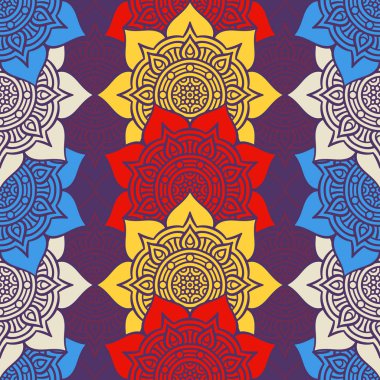 etnik çiçek seamless modeli