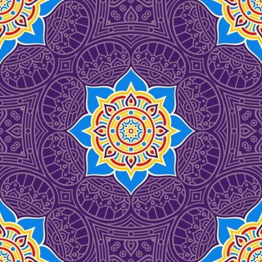 etnik çiçek seamless modeli