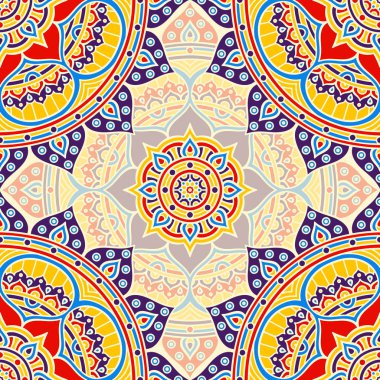 etnik çiçek seamless modeli