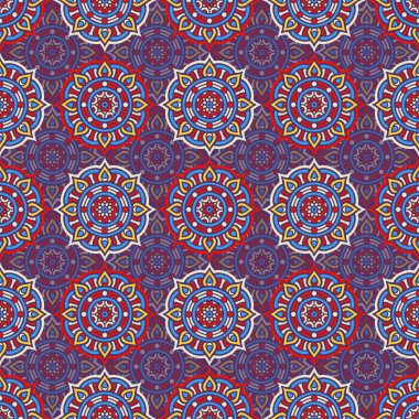 etnik çiçek seamless modeli