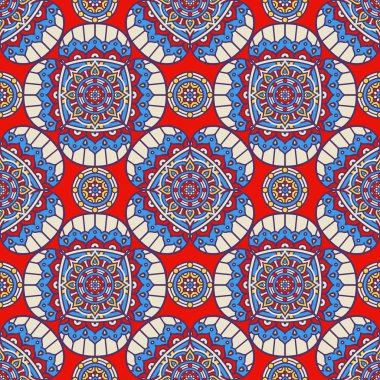 etnik çiçek seamless modeli