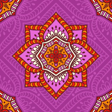 etnik çiçek seamless modeli