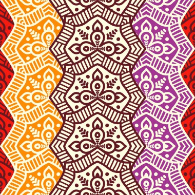 etnik çiçek seamless modeli