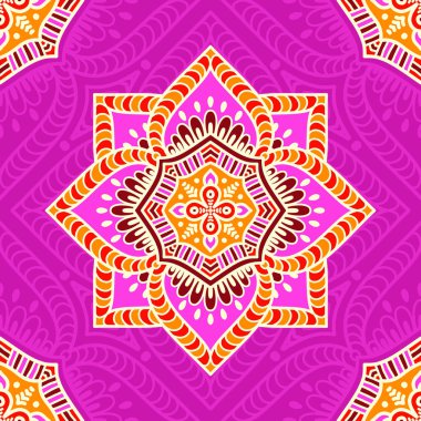 etnik çiçek seamless modeli