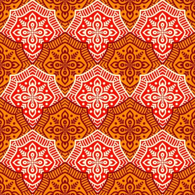 etnik çiçek seamless modeli