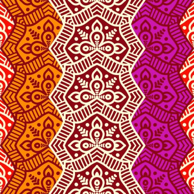 etnik çiçek seamless modeli