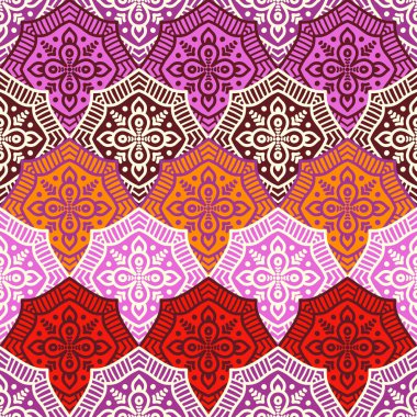 etnik çiçek seamless modeli