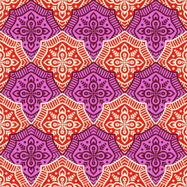 etnik çiçek seamless modeli