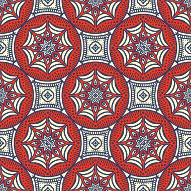 etnik çiçek seamless modeli