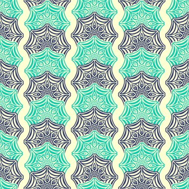 etnik çiçek seamless modeli