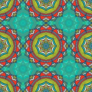 etnik çiçek seamless modeli