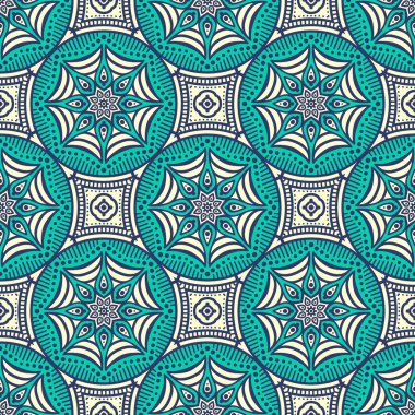 etnik çiçek seamless modeli