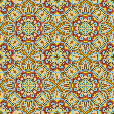 etnik çiçek seamless modeli