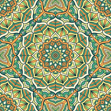 etnik çiçek seamless modeli