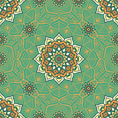 etnik çiçek seamless modeli