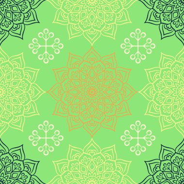 etnik çiçek seamless modeli